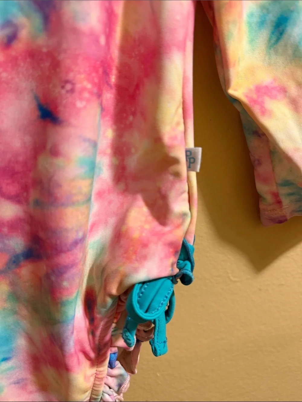 Posh Peanut Tie-Dye Long Sleeve One-Piece swimsuit- Pink, Blue, Yellow